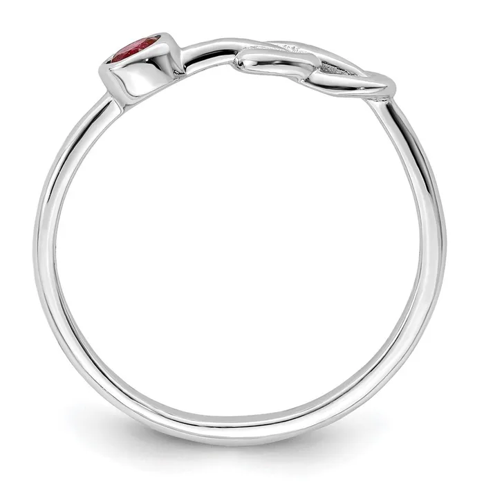 Rings Goldia Sterling Silver Rhodiumplated Polished Infinity Lab Created Ruby Ring