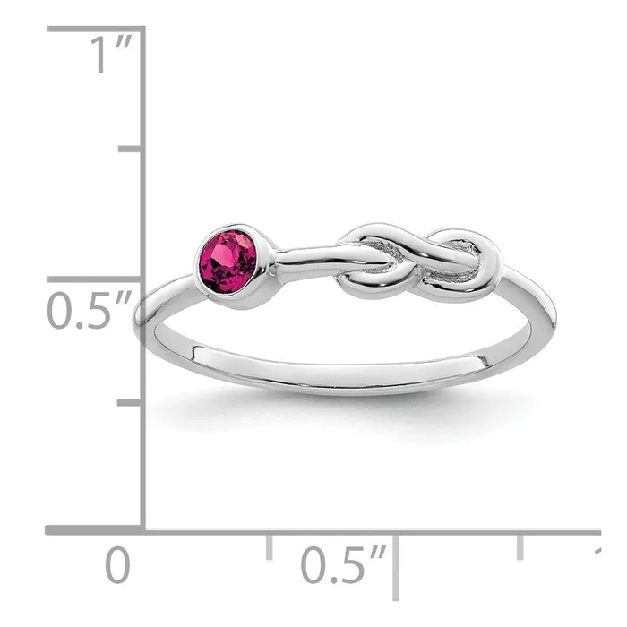 Rings Goldia Sterling Silver Rhodiumplated Polished Infinity Lab Created Ruby Ring