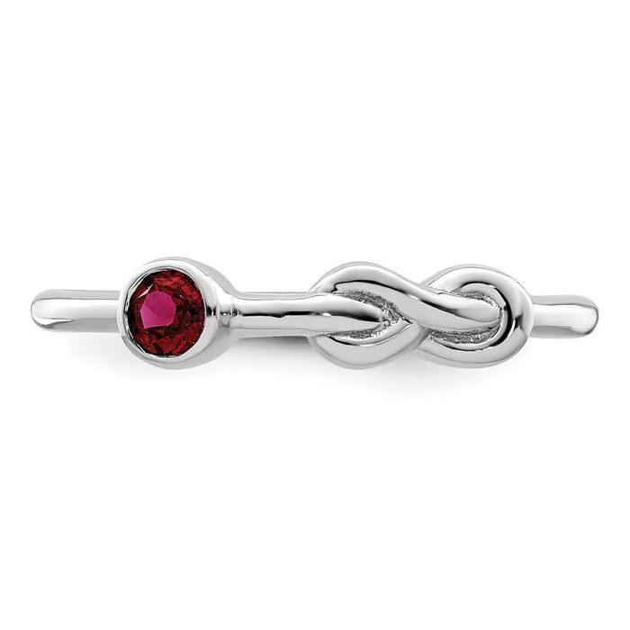 Rings Goldia Sterling Silver Rhodiumplated Polished Infinity Lab Created Ruby Ring