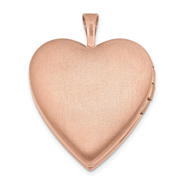 Rings Goldia Sterling Silver Rose Goldplated 20mm Mom with Diamond Heart Locket