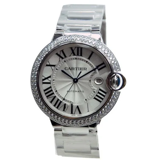 Rings JMS always Original Cartier Ballon Bleu Silver Dial 18kt White Gold Mens Watch WE9009Z3