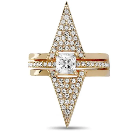 Rings JMS always Original Swarovski Funk Rose Gold Plated and Crystal Three Ring Set