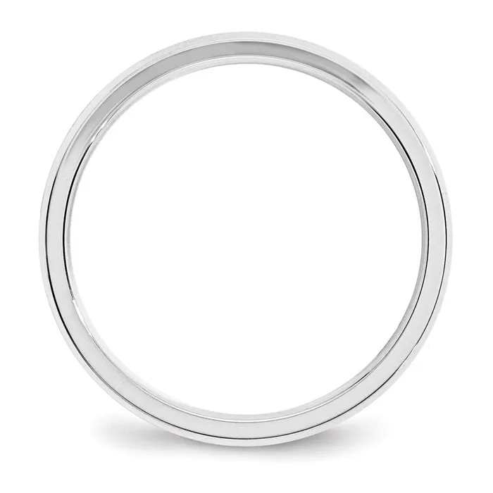 Rings Solid 10K White Gold 3mm Bevel Edge Comfort Fit MensWomens Wedding Band Ring Size 45 Goldia