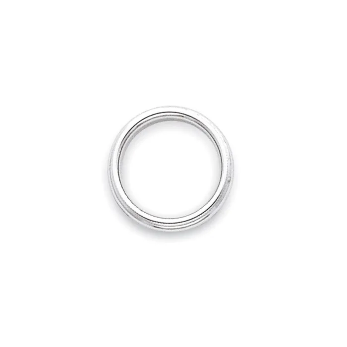 Rings Solid 10K White Gold 3mm Milgrain Half Round MensWomens Wedding Band Ring Size 135 Goldia