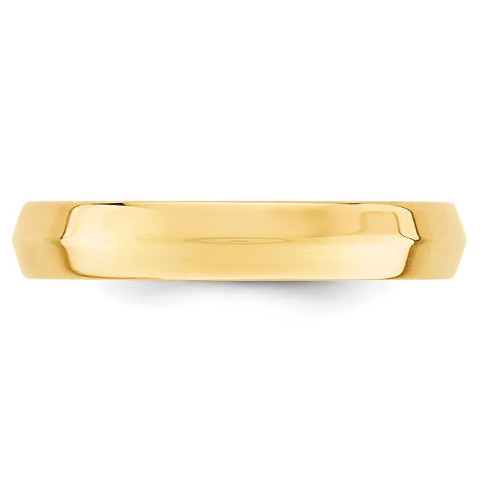 Rings Solid 10K Yellow Gold 4mm Knife Edge Comfort Fit MensWomens Wedding Band Ring Size 75 Goldia