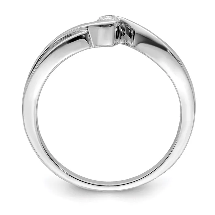Rings Sterling Silver Rhodium Polished Diamond Ring Goldia