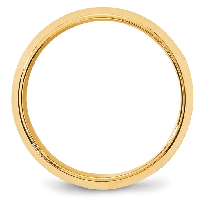 Solid 10K Yellow Gold 8mm Bevel Edge Comfort Fit MensWomens Wedding Band Ring Size 12 Goldia Rings
