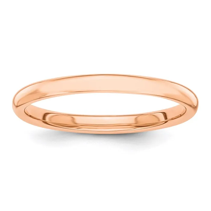 Solid 10K Yellow Gold Rose Gold Polished 2mm MensWomens Wedding Band Ring Size 7 Goldia Rings