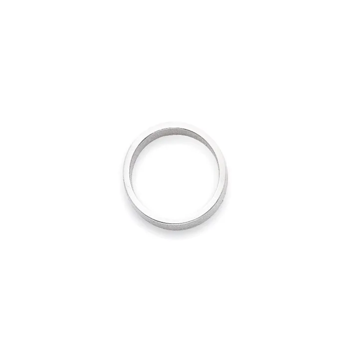 Solid 18K White Gold 2mm Light Weight Flat MensWomens Wedding Band Ring Size 8 Goldia Rings