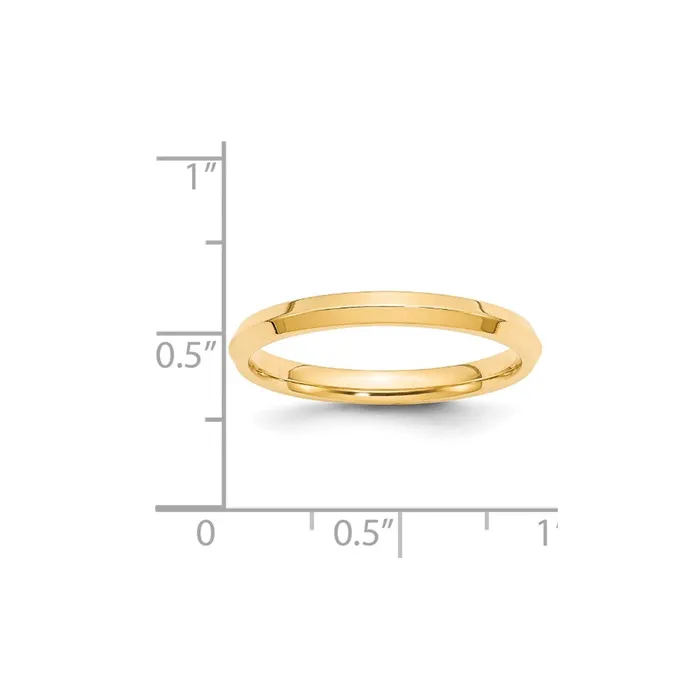 Solid 18K Yellow Gold 25mm Knife Edge Comfort Fit MensWomens Wedding Band Ring Size 11 Goldia Rings