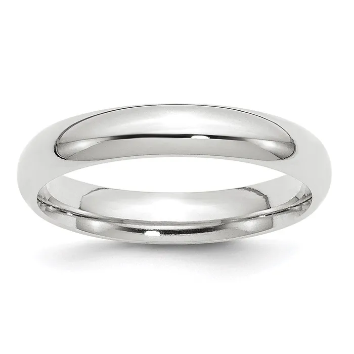 Solid 18K Yellow Gold White Gold 4mm Comfort Fit MensWomens Wedding Band Ring Size 45 Goldia Rings