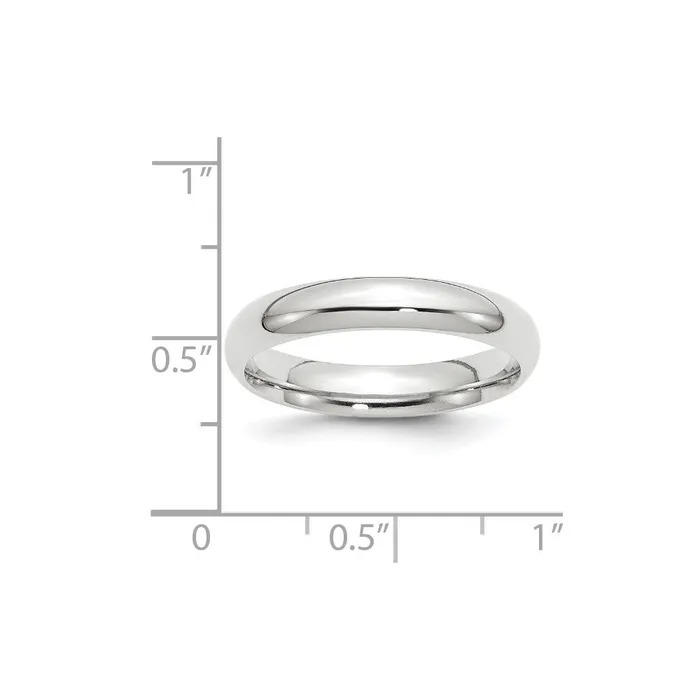 Solid 18K Yellow Gold White Gold 4mm Comfort Fit MensWomens Wedding Band Ring Size 45 Goldia Rings