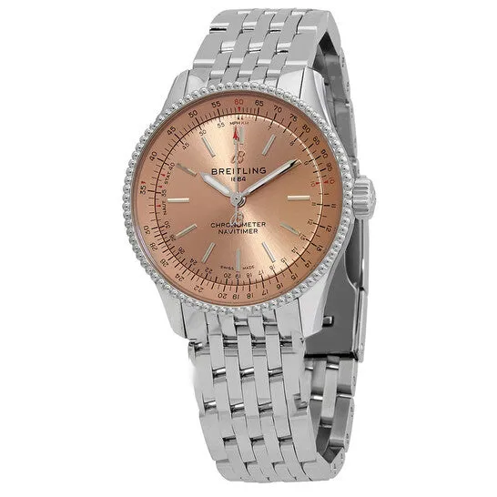 Watches JMS always Original Breitling Navitimer Automatic Chronometer Cooper Dial Ladies Watch A17395201K1A1