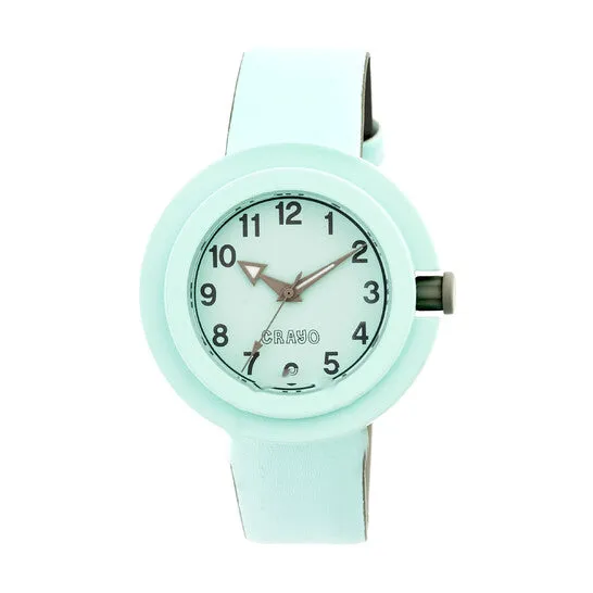 Watches JMS always Original Crayo Equinox Powder Blue Dial Powder Blue Rubber Watch CRACR2804