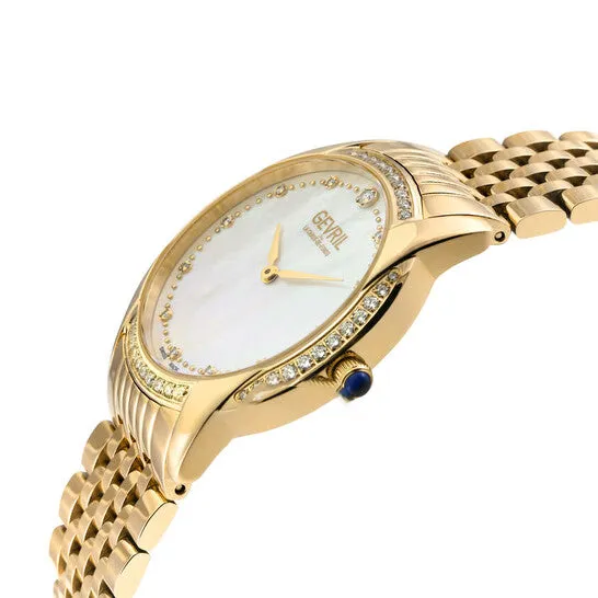 Watches JMS always Original Gevril Airolo Diamond Mother of Pearl Dial Ladies Watch 13221B