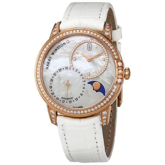 Watches JMS always Original Harry Winston Midnight White Mother Of Pearl Dial Automatic Ladies Watch MIDAMP36RR001