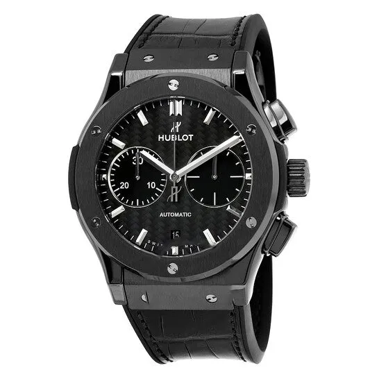 Watches JMS always Original Hublot Classic Fusion Black Ceramic Case Chronograph Watch 521CM1771LR