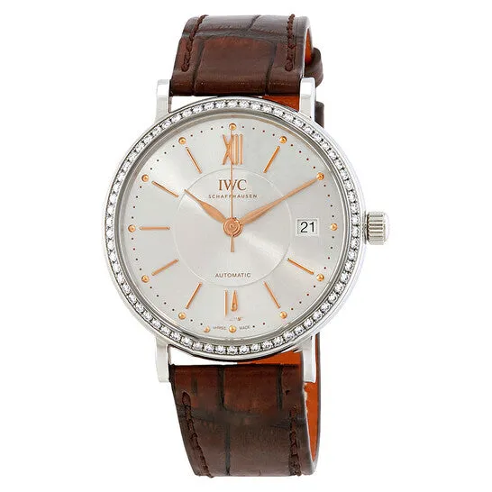 Watches JMS always Original IWC Portofino Automatic Silver Dial Diamond Ladies Watch 458103