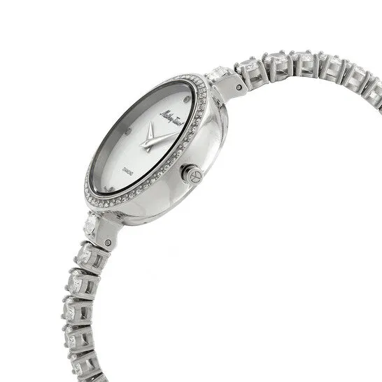 Watches JMS always Original MatheyTissot Infinity Quartz Diamond Crystal Silver Dial Ladies Watch D986SAI