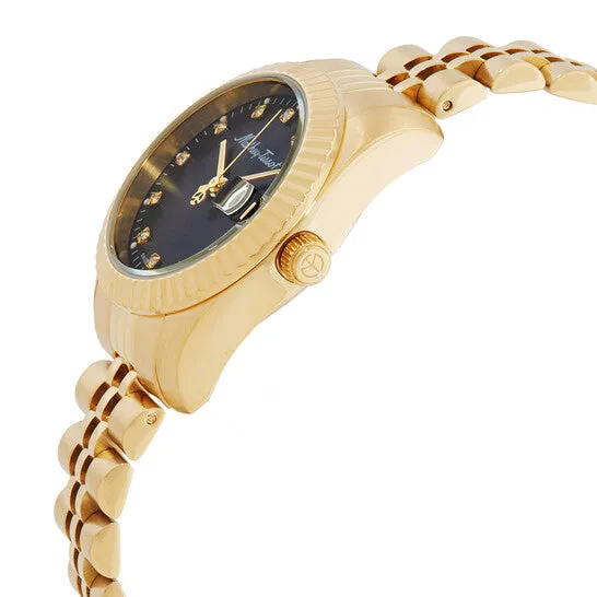 Watches JMS always Original MatheyTissot Mathy III MOP Quartz Black Dial Ladies Watch D910PN