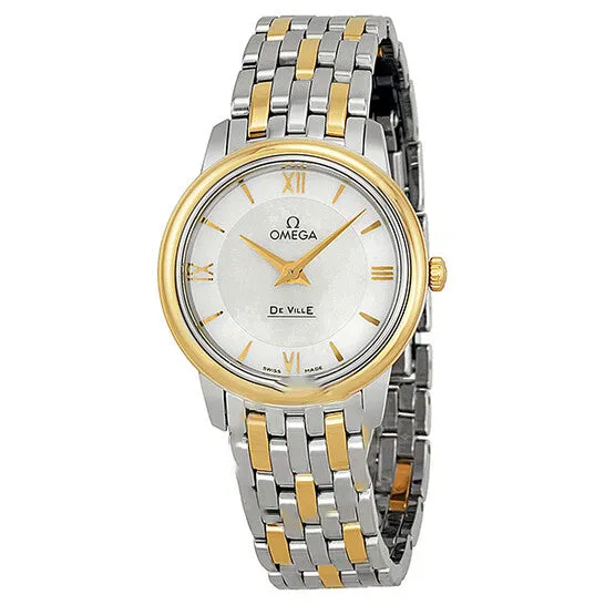 Watches JMS always Original Omega De Ville Prestige White Mother of Pearl Dial Ladies Watch 42420276005001