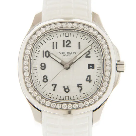 Watches JMS always Original Patek Philippe Aquanaut Luce Quartz Diamond White Dial Ladies Watch 5267200A010