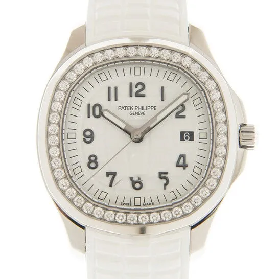 Watches JMS always Original Patek Philippe Aquanaut Luce Quartz Diamond White Dial Ladies Watch 5267200A010
