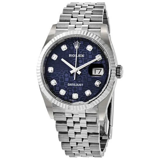 Watches JMS always Original Rolex Datejust 36 Blue Jubilee Diamond Dial Ladies Watch 126234BLJDJ