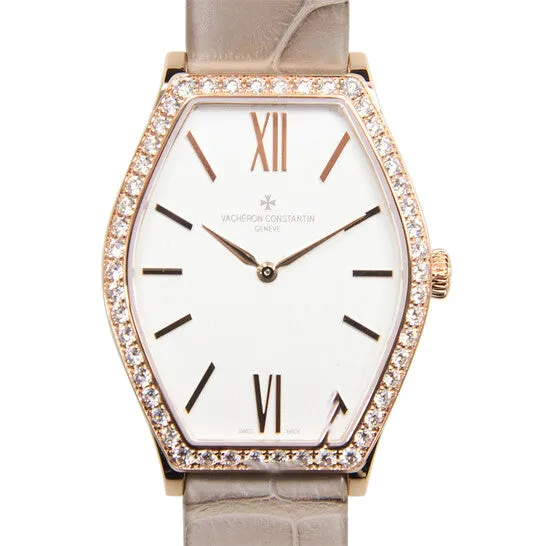 Watches JMS always Original Vacheron Constantin Malte Silver Diamond Pave Dial Ladies Watch 25530000R9802