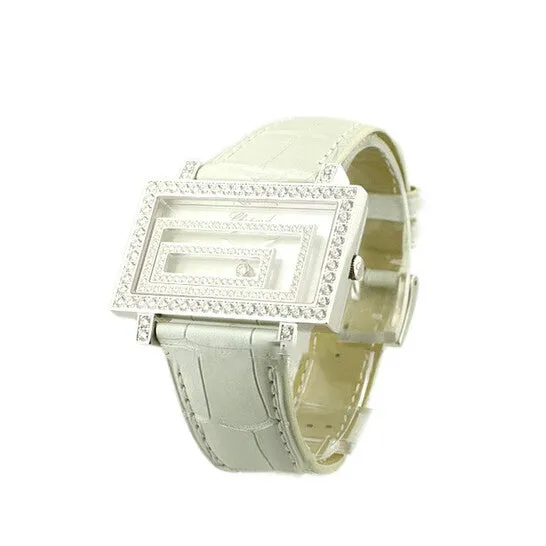 Watches Original Chopard Happy Spirit Mother Of Pearl Dial White Leather Ladies Quartz Watch 2091681001 JMS always