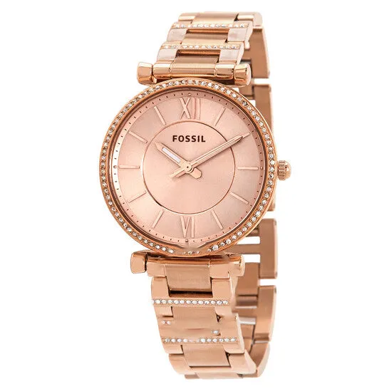 Watches Original Fossil Carlie Quartz Rose Dial Ladies Watch ES4301 JMS always