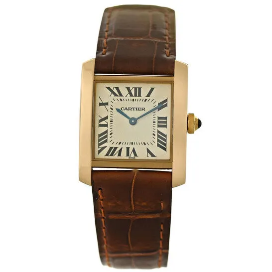 Watches Original Preowned Cartier Tank Francaise Quartz White Dial Ladies Watch 1821 JMS always