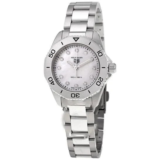 Watches Original Tag Heuer Aquaracer Quartz Diamond White Mother of Pearl Dial Ladies Watch WBP1416BA0622 JMS always